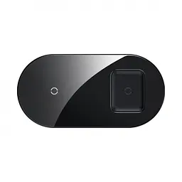 Бездротовий зарядний пристрій Baseus Simple Crystal 2 in 1 (Phone + Pods) 18W WXJK-A01 Black - мініатюра 3