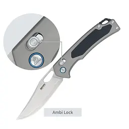 Ніж складаний туристичний SRM Retriever 9203-AK (9 см) 140Cr / G10 чорно-сірий - мініатюра 11
