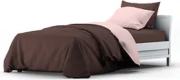 Комплект постільної білизни Home Line 215х143 см коричневий/рожевий (174342) - мініатюра 2