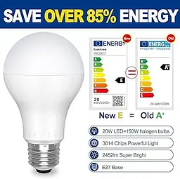Світлодіодна лампочка Famitree E27 Edison Screw, 20 Вт (150 Вт еквівалент), теплий білий, 2452 лм, без регулювання яскравості - - мініатюра 4