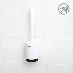 Йоржик для унітазу МВМ My Home клейкий настінний BP-12, білий з чорним (BP-12 WHITE/BLACK) - мініатюра 9