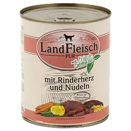 Консерви для собак LandFleisch Adult Dog mit Rinderherz und Nudeln (яловиче серце, локшина) 800 г