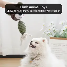 М'яка іграшка для собак Derby Bear Shape TPR + Rope Dog Toy - мініатюра 3