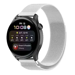 Ремінець Universal Milanese loop 22 mm Samsung/Amazfit/Huawei Silver (32372_3342044)