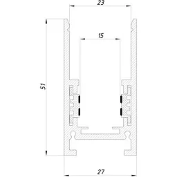 Рейка для трекового світильника Aqara Overlay Rail для H1/ H1 Pro 2m Black [107935] - мініатюра 4
