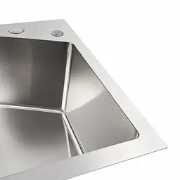 Кухонна мийка Platinum Handmade 58x43b hsb (квадратний сифон 3.0/1.0) - мініатюра 4