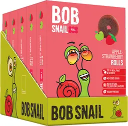 Набір фруктових цукерок Bob Snail Яблучно-Полуничні (5 шт. х 100 г)