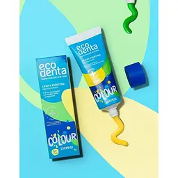 Дитяча зубна паста Ecodenta Expert Line Кольоровий сюрприз, боротьба з карієсом, 75 мл - мініатюра 2