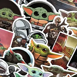 Стікерпак GeekLand Baby Yoda 50 штук - мініатюра 5