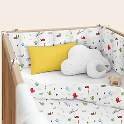 Бортики в дитяче ліжечко Cosas Bees CS1, 30 х 180 см (WeltBed_BeesRed) - мініатюра 2