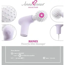 Кліторальний стимулятор Beau coeur Mini Massage Gun - мініатюра 6