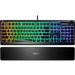 Клавіатура SteelSeries Apex 3 Whisper-Quiet Switches USB Black (64795) - мініатюра 2