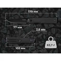 Ніж складаний Ruike D712-B 77 мм 8Cr13MoV G10 чорний - мініатюра 8