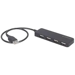Хаб Usb Gembird UHB-U2P4-06, чорний, Usb 2.0 - 4xUsb 2.0, кабель 30 см
