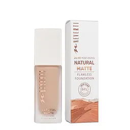Тональна основа матуюча зволожувальна Neverti Natural Matte (NP302), 004 Карамельна