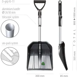 Лопата для прибирання снігу Prosperplast Nanga Eco Car Telescopic авто 30х80/100 см - мініатюра 2