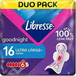 Прокладки гігієнічні Libresse Ultra Goodnight Large 16 шт.