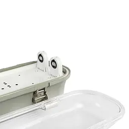 LED світильник IP65 лінійний під лампу 2хТ8 Videx 1.2М 220V (27666-000) - мініатюра 5