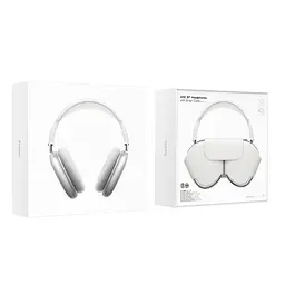 Бездротові навушники Hoco W58 headphones, ANC, BT5.4, 500mAh, 40-50h, Type-C, Smart Case, silver - мініатюра 4