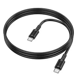 Кабель синхронізації Borofone BX111 60W 20V/3A Type-C to Type-C 1 м Black (35625_3462266)