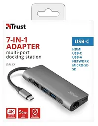 Trust USB-хаб DALYX 7-IN-1 USB-C ALUMINIUM - мініатюра 3