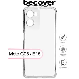 Чохол до мобільного телефона BeCover Anti-Shock Motorola Moto G05 / E15 Clear (713470) - мініатюра 2