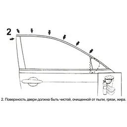 Дефлектори вікон вітровики Citroen Jumper 2007 Anv-Air Довгий - мініатюра 5