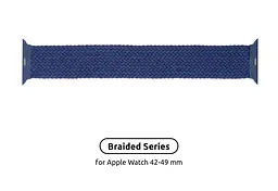 Ремінець ArmorStandart Braided Solo Loop для Apple Watch 49/46/45/44/42 (Series 1-3) Atlantic Blue Size 8 (160 mm) (ARM58079)