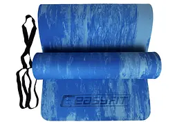 Килимок для йоги та фітнесу EasyFit s-EVA Mat 8 мм Синій (EF-1911-Bl) - мініатюра 2