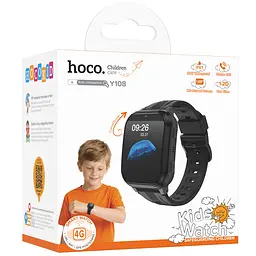 Дитячий cмарт-годинник Hoco Y108 4G with call function Black - мініатюра 3