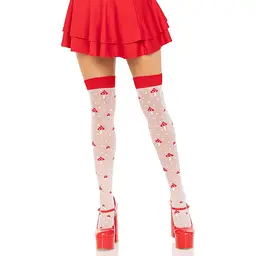 Панчохи Leg Avenue Polka Dot Mushroom Thigh Highs One Size