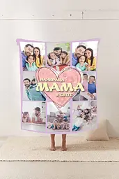 Плед 3D зі своїм фото Мама "Найкраща мама в світі" на 8 фото 10669 160х200 см - мініатюра 2