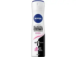 Дезодорант-антиперспірант NIVEA 150мл 5 в 1 Чорне і Біле Невидимий CLEAR