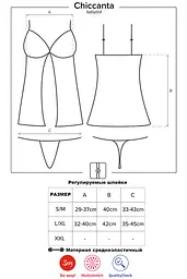 Комплект Obsessive Chiccanta babydoll (Чорний, S/M) Obsessive 81973 96944 - мініатюра 5