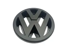Емблема передня+задня Volkswagen Golf V (GTI) чорна матова (d=125 мм+110 мм) пластик - мініатюра 4