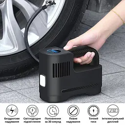 Портативний компресор Yaoen 217 Digital 150PSI (YPSCD7515B 5385) Чорний - мініатюра 7