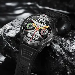 Чоловічий розумний смарт-годинник Smart Watch NX10 з AMOLED-дисплеєм голосовим зв'язком будильником пульсоміром і крокоміром - мініатюра 4