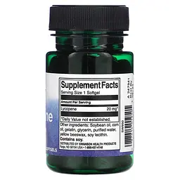 Лікопін Lycopene 20 mg 60 рідких капсул Swanson vit0005535 - мініатюра 2