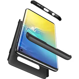 Чохол-накладка GKK 3 in 1 Hard PC Case Samsung Galaxy S10 Black - мініатюра 2