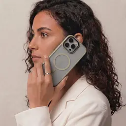 Чехол для Apple iPhone 16 Pro, Uniq MagCase, бежевый, противоударный, панель-накладка с MagSafe, ударопрочный TPU+PC, с магнитом MagSafe, поддержка полноценной беспроводной зарядки, ArmorStandart (ARM79508) - мініатюра 5