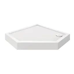 Душовий піддон Qtap Diamond 301112 100x100x12 см + сифон Білий Універсальний мілкий (до 20 см)