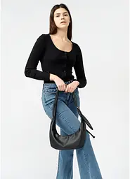 Сумка жіноча Sambag HOBO S чорний 30 х 13 х 8 см (53100001) - мініатюра 10
