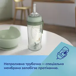 Бідончик непроливайка Canpol babies з трубочкою та обтяжувачем Гуси (56/510_gre) - мініатюра 4