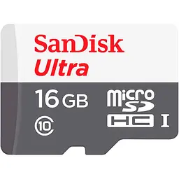 Карта пам'яті SanDisk microSDHC 16GB UHS-I Ultra A1 R-100MB/s [SDSQUNR-016G-GN3MN] [114283]