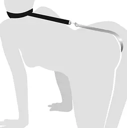 Анальний гак 2 з нашийником із натуральної шкіри Art of Sex - Anal hook, Чорний - мініатюра 3
