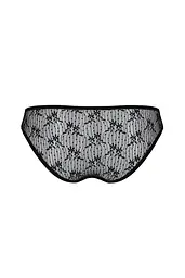 Трусики - сліпи з мереживною сіточкою Passion Dina Thong, S/M (чорний) - мініатюра 6