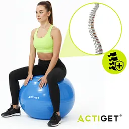 М'яч для фітнесу (фітбол) Actiget 75 см з насосом ACT0147 Blue - мініатюра 5