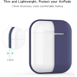 Чохол Apple для AirPods 2 New Silicone Case [Midnight Blue] [36519] - мініатюра 4