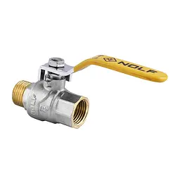 Кран кульовий Nolf NF.622 - 1/2" FM ГШВ Yellow, ручка "важіль" жовта NF2936