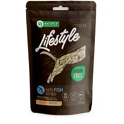 Ласощі для котів Nature's Protection Lifestyle Snack For Cats Soft Fish Strips м'які смужки з риби 75 г